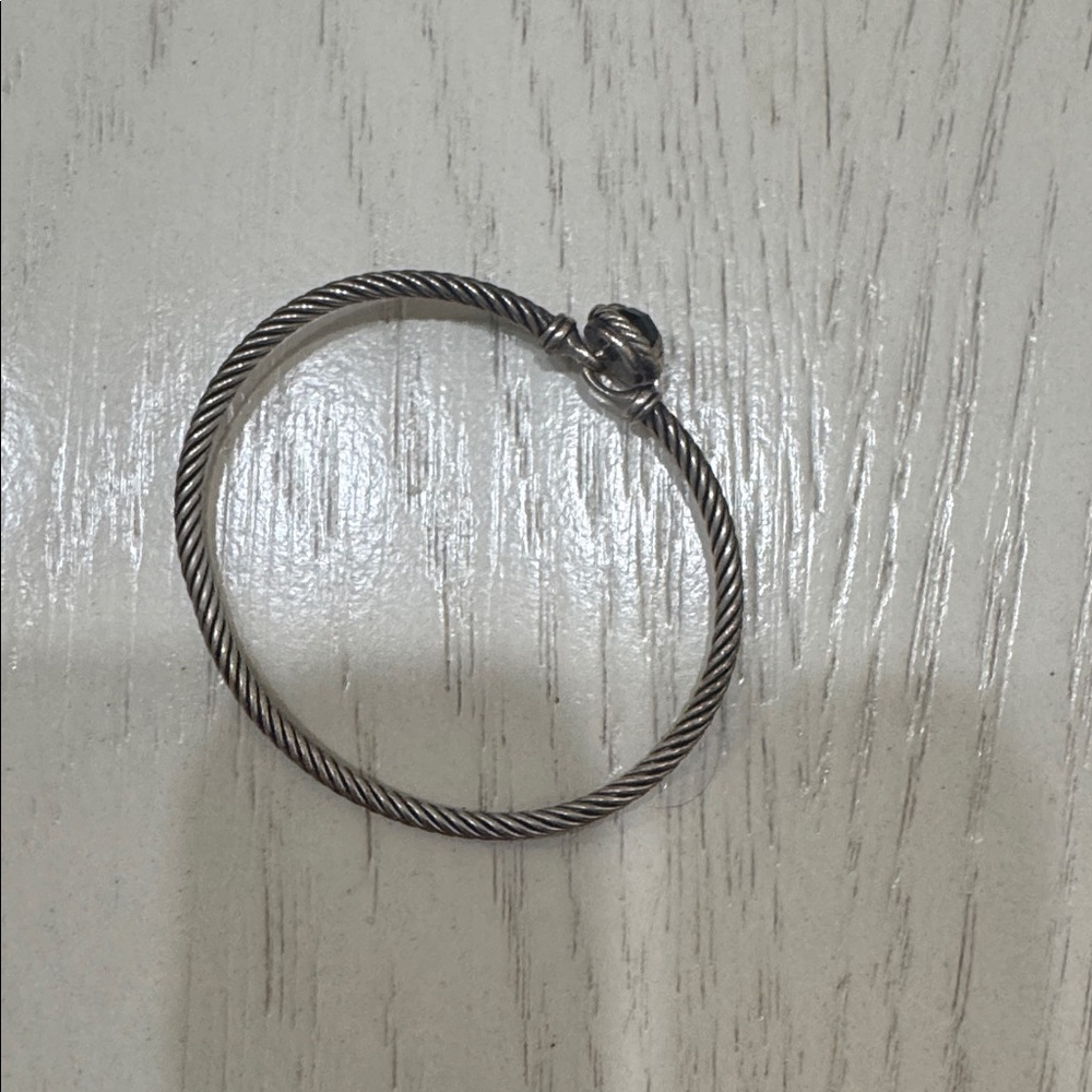David Yurman Silver Bracelet with Black Gem - Picture 2 of 2